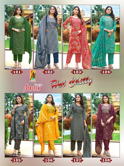 Hot Chilly Master Capsule Readymade Pant Style Suits Wholesaler