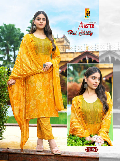 Hot Chilly Master Capsule Readymade Pant Style Suits Wholesaler