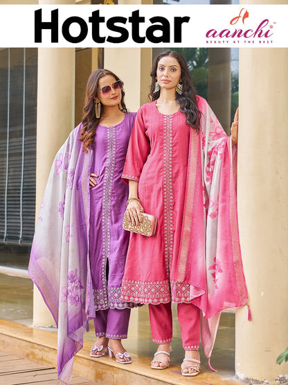 Hotstar Aanchi Vatican Readymade Pant Style Suits Exporter