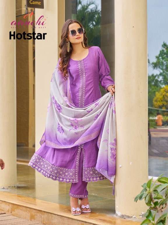 Hotstar Aanchi Vatican Readymade Pant Style Suits Exporter
