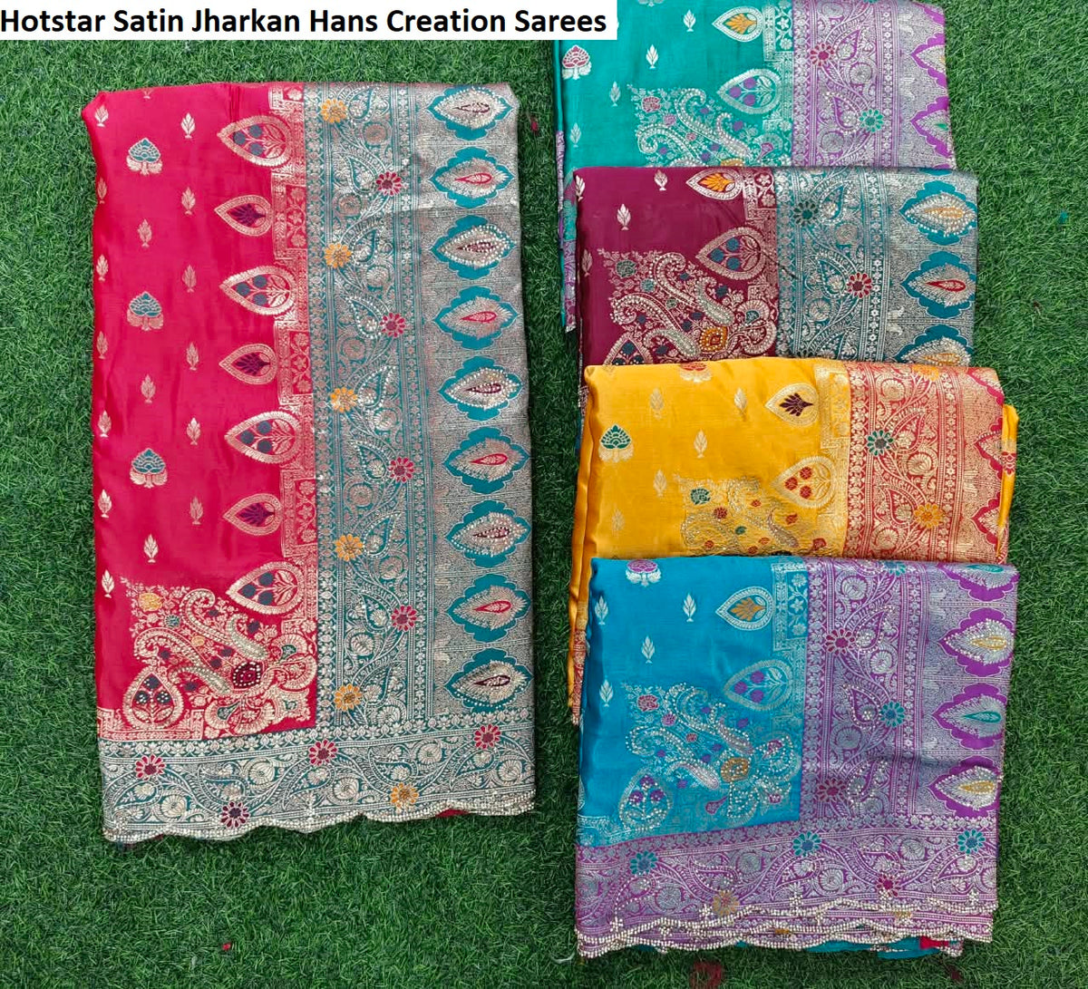 Hotstar Satin Jharkan Hans Creation Sarees Wholesale Rate