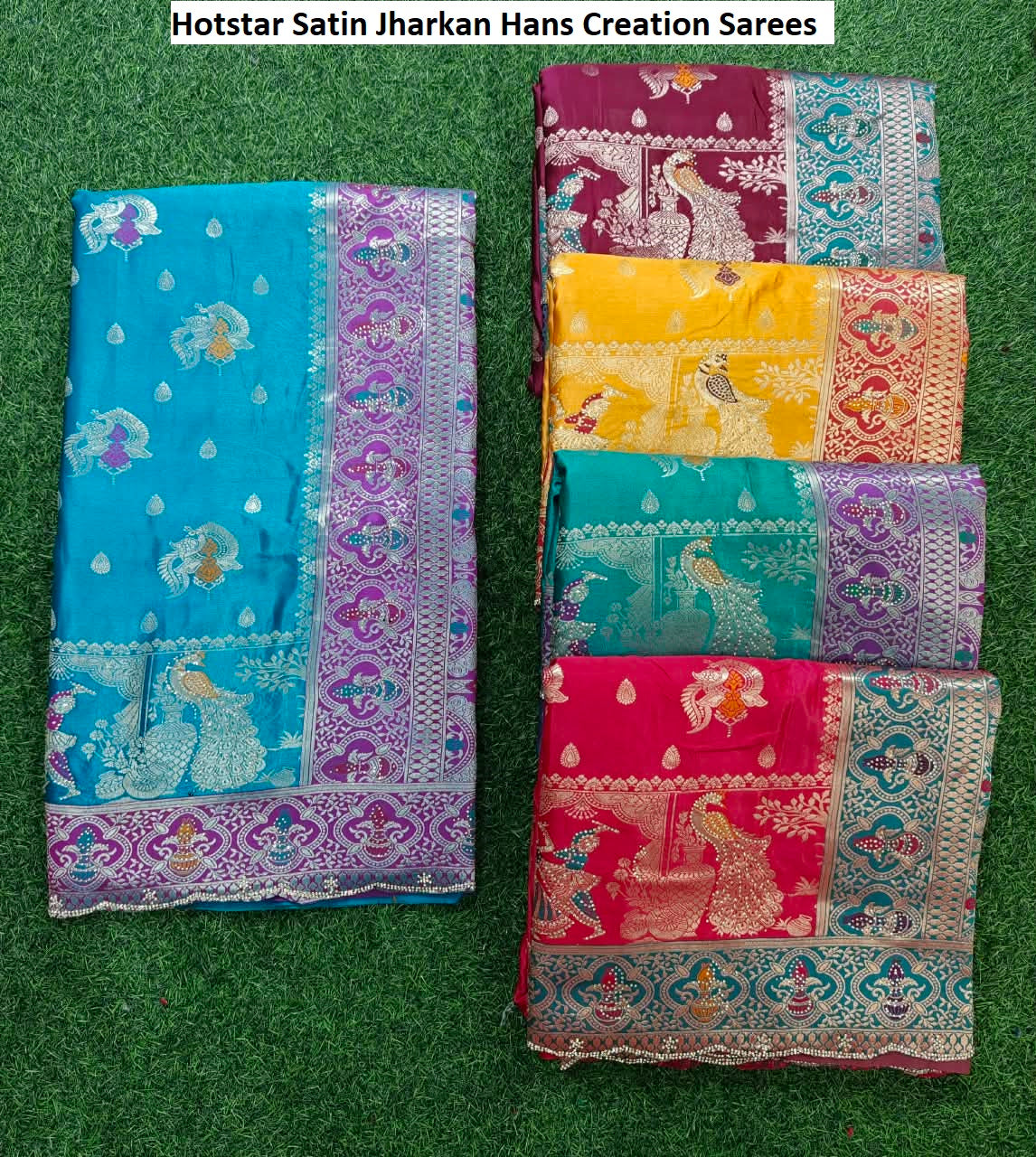 Hotstar Satin Jharkan Hans Creation Sarees Wholesale Rate