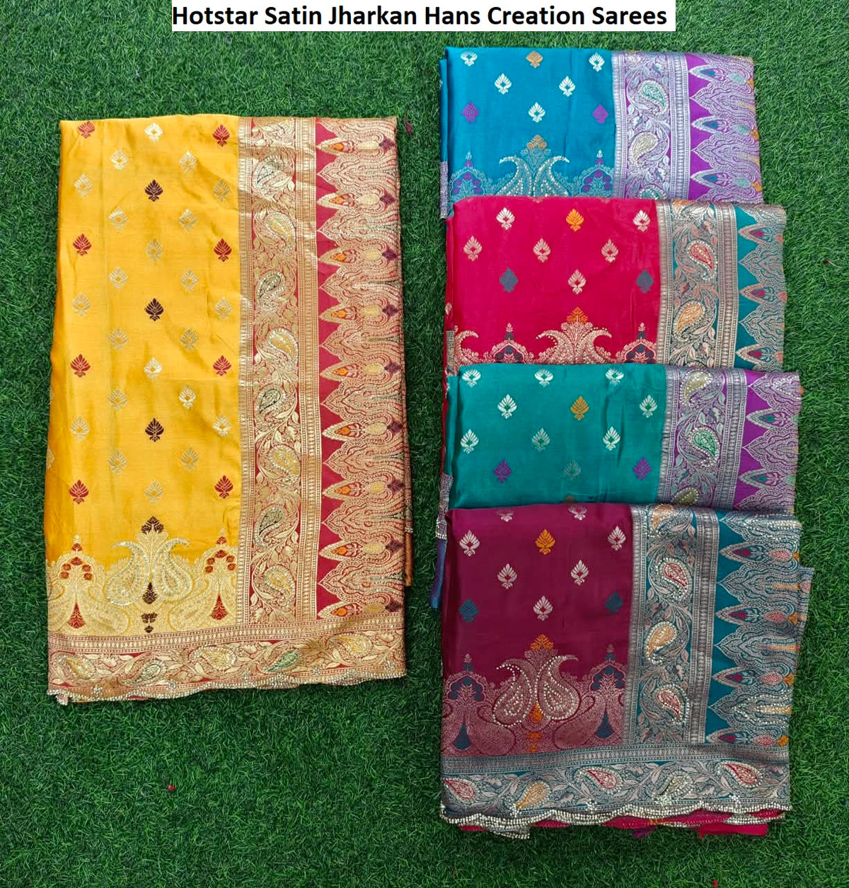 Hotstar Satin Jharkan Hans Creation Sarees Wholesale Rate