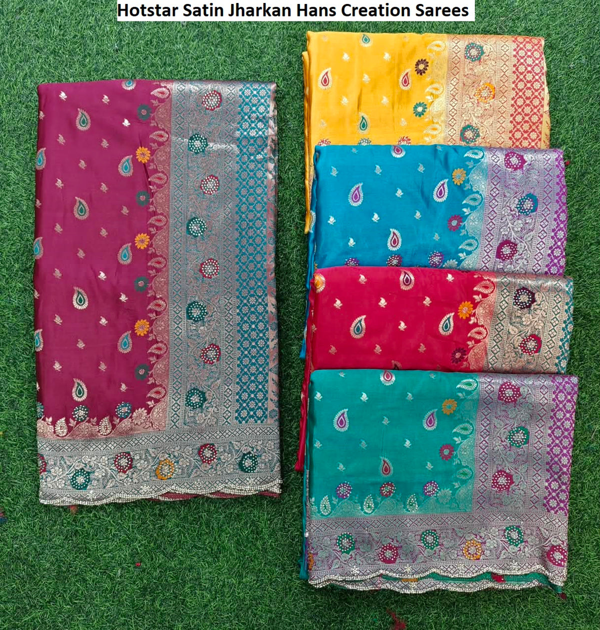 Hotstar Satin Jharkan Hans Creation Sarees Wholesale Rate