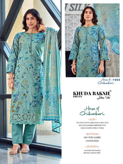 House Of Chikankari Khuda Baksh Prints Lawn Pakistani Patch Work Suits Exporter Ahmedabad