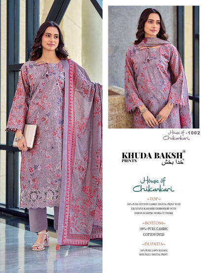 House Of Chikankari Khuda Baksh Prints Lawn Pakistani Patch Work Suits Exporter Ahmedabad