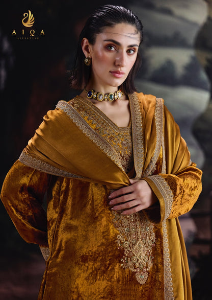 House Of Grace Aiqa Viscose Velvet Suits Supplier India