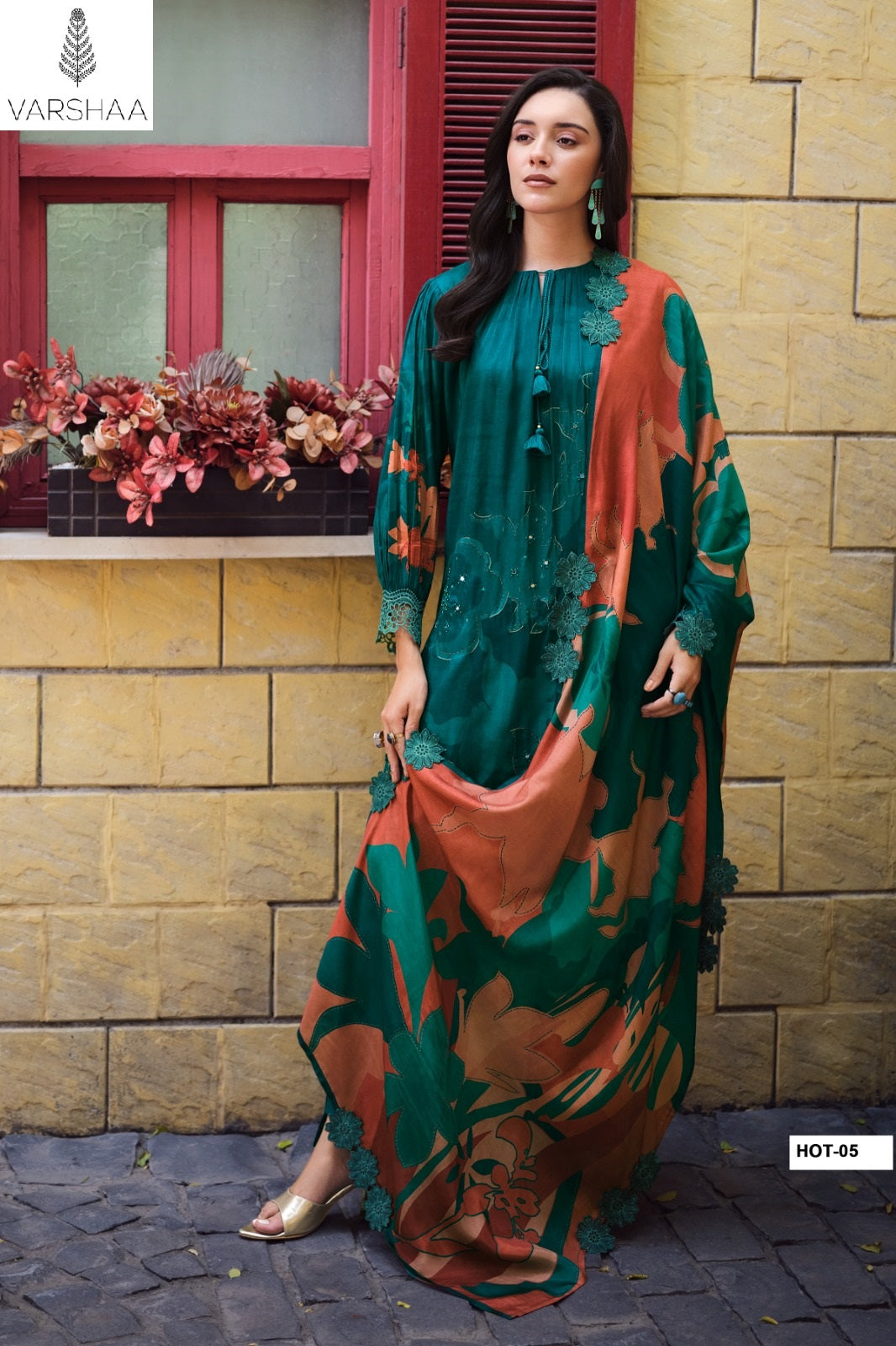 House Of Tulips Varshaa Viscose Muslin Pant Style Suits Supplier Ahmedabad