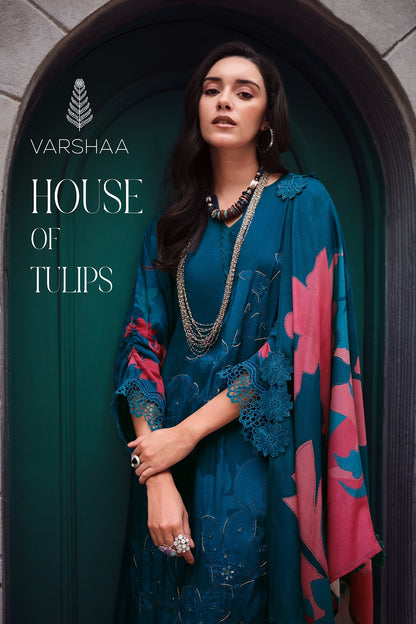 House Of Tulips Varshaa Viscose Muslin Pant Style Suits Supplier Ahmedabad