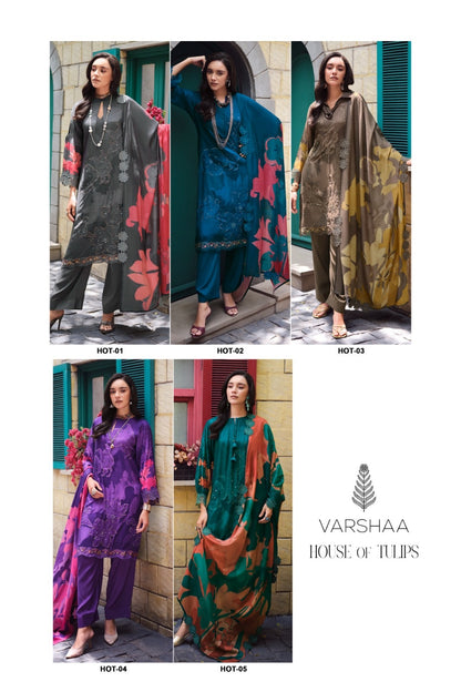 House Of Tulips Varshaa Viscose Muslin Pant Style Suits Supplier Ahmedabad