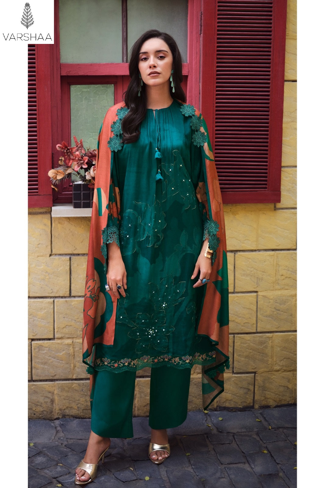 House Of Tulips Varshaa Viscose Muslin Pant Style Suits Supplier Ahmedabad