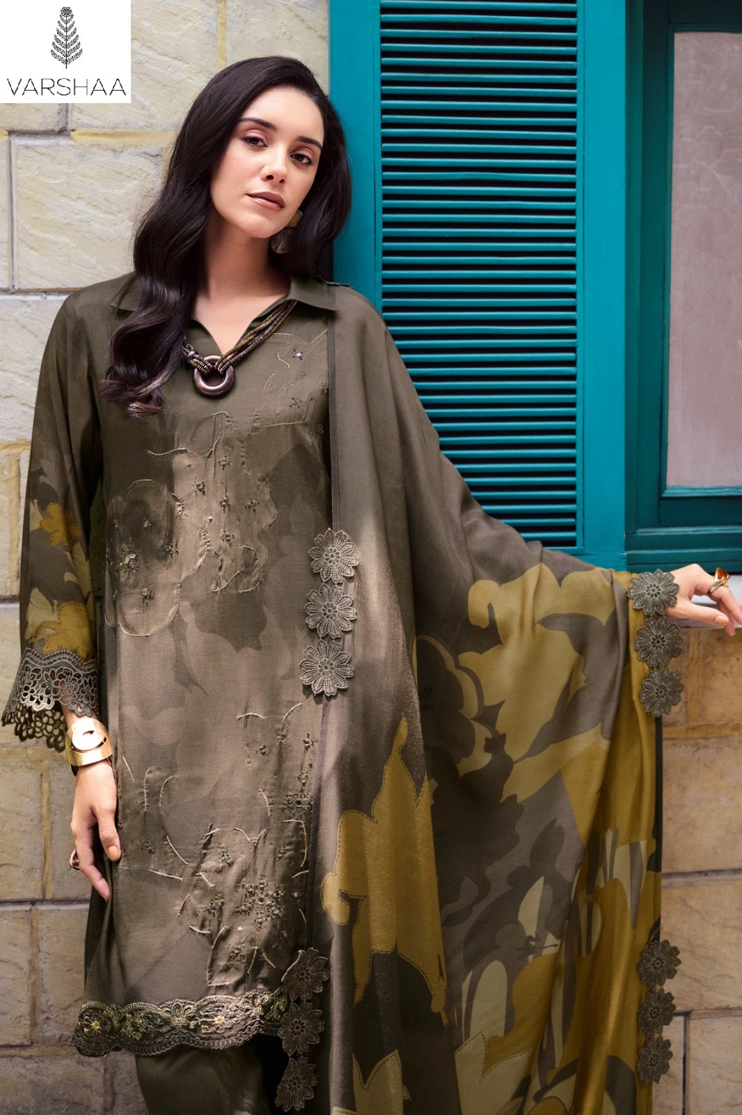 House Of Tulips Varshaa Viscose Muslin Pant Style Suits Supplier Ahmedabad