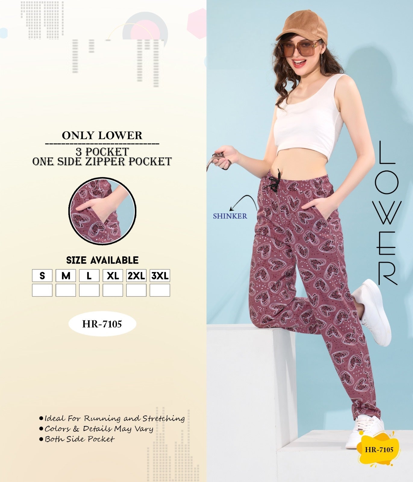 Hr 7105 Mnt Sinker Women Night Lower Exporter Ahmedabad