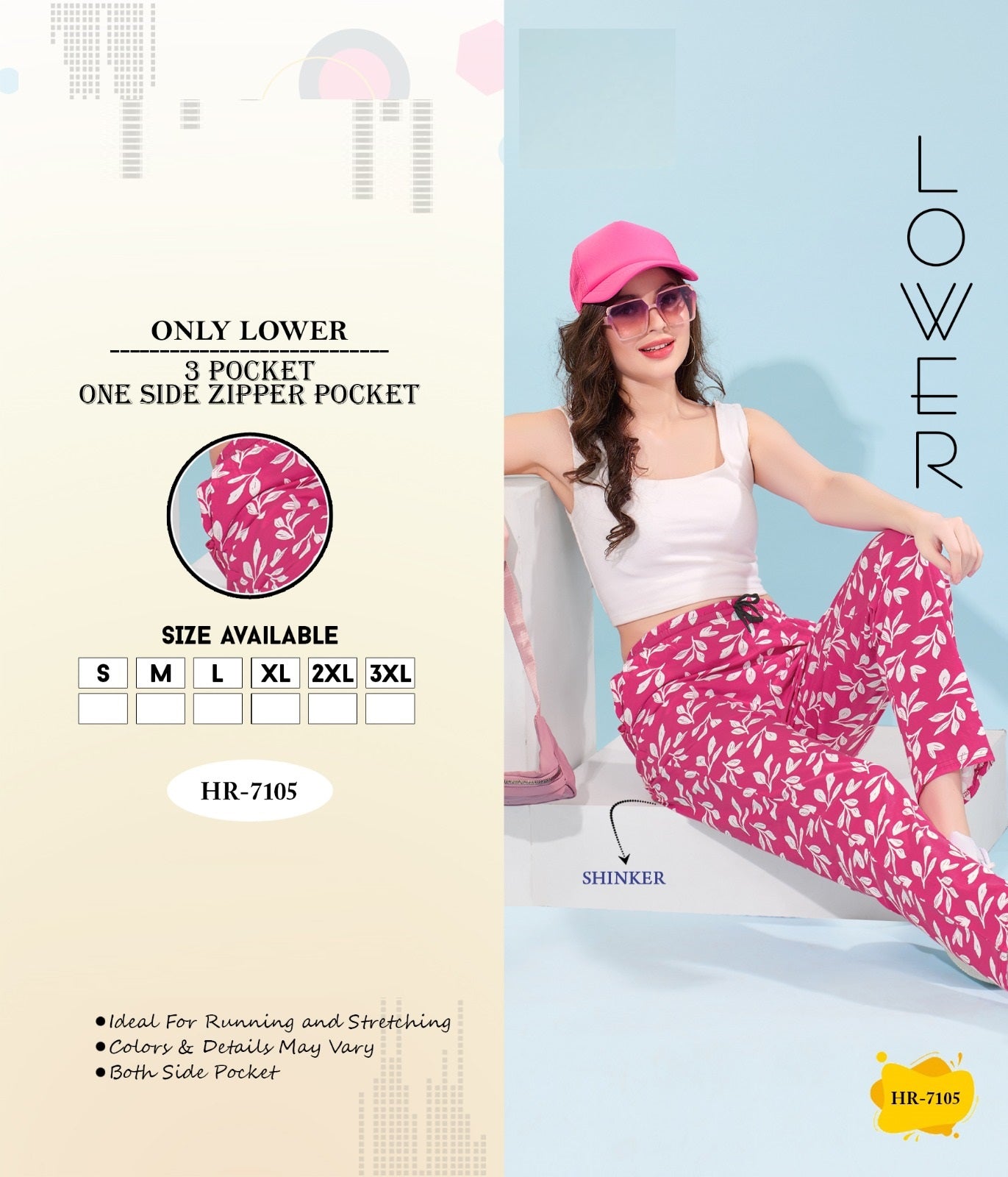 Hr 7105 Mnt Sinker Women Night Lower Exporter Ahmedabad