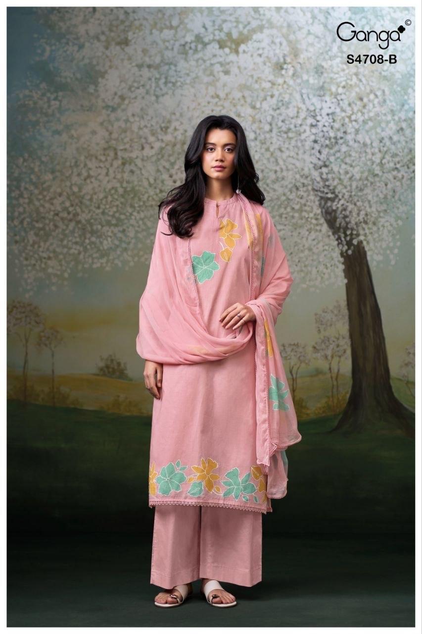 Hridanshi 4708 Ganga Pure Organdy Plazzo Style Suits Supplier India