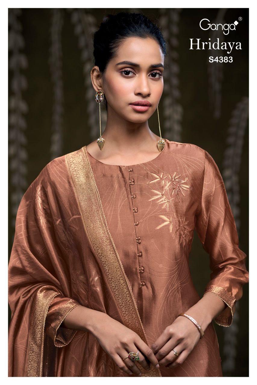 Hridaya 4383 Ganga Pure Viscose Salwar Suits Wholesale Rate