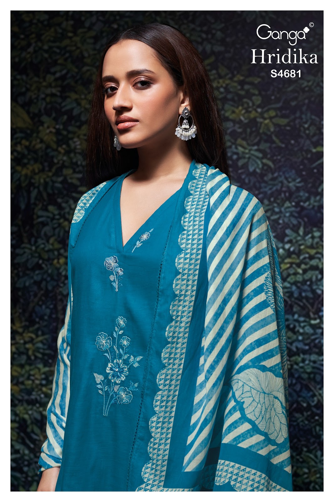 Hridika 4681 Ganga Bemberg Pant Style Suits Manufacturer