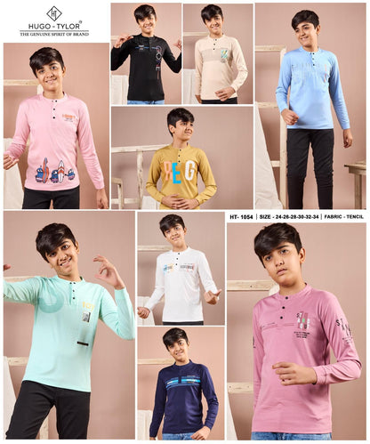Ht 1054 Hugo Tylor Lycra Tencil Boys Tshirt Supplier Gujarat