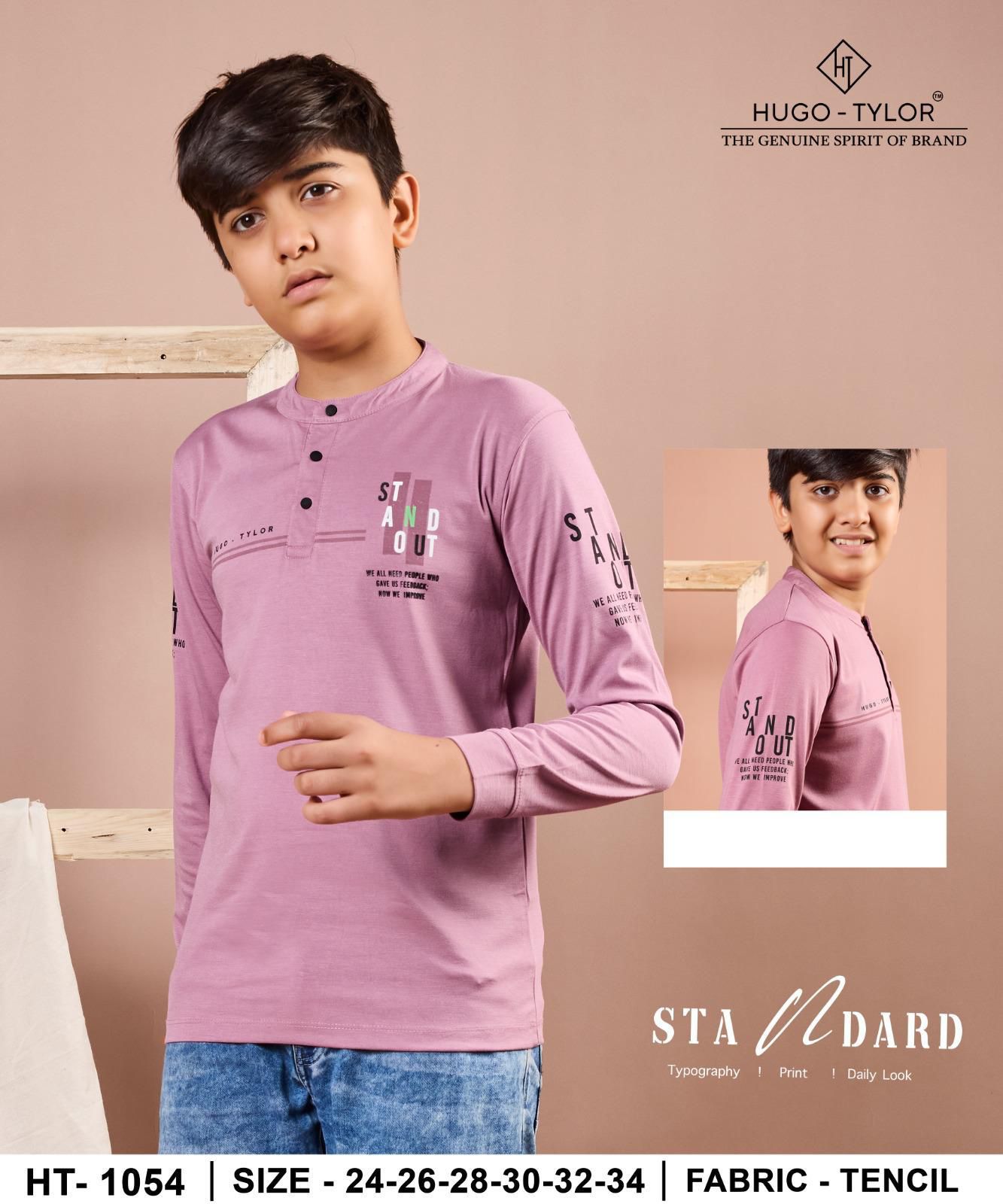 Ht 1054 Hugo Tylor Lycra Tencil Boys Tshirt Supplier Gujarat
