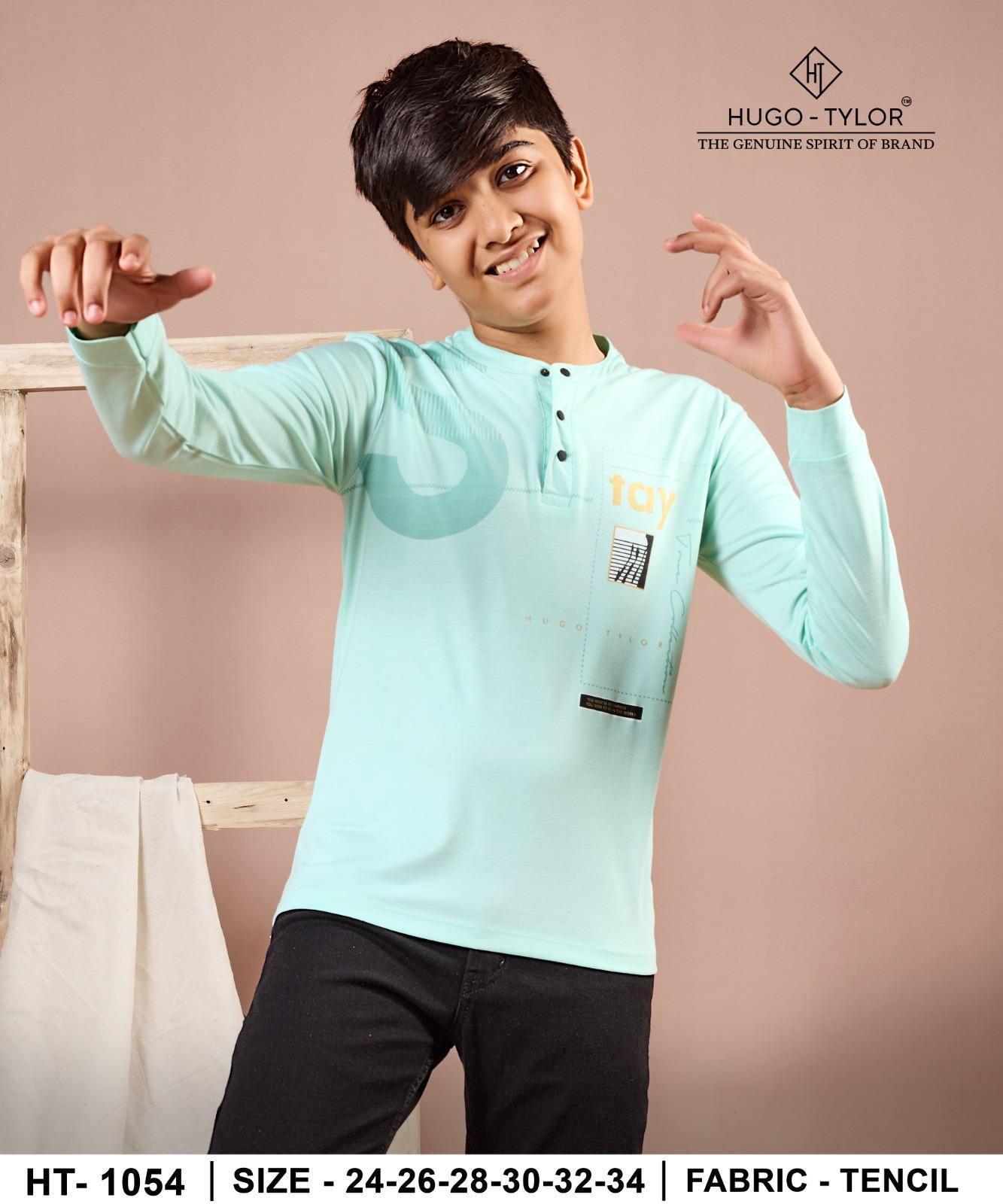 Ht 1054 Hugo Tylor Lycra Tencil Boys Tshirt Supplier Gujarat