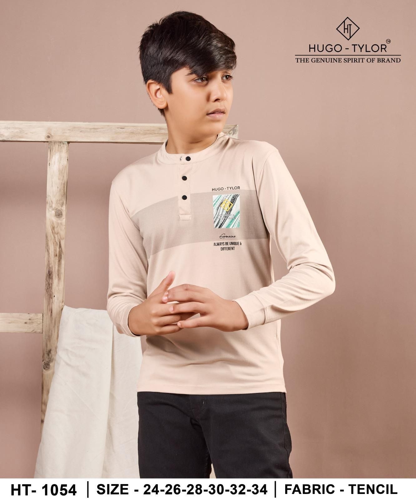 Ht 1054 Hugo Tylor Lycra Tencil Boys Tshirt Supplier Gujarat