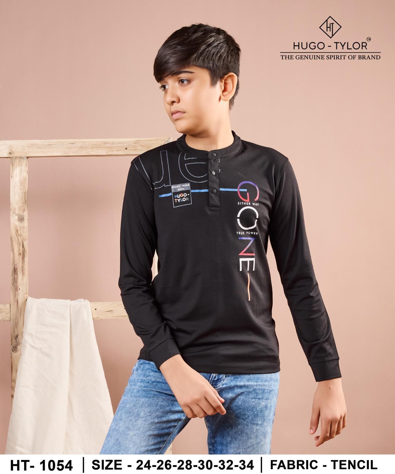 Ht 1054 Hugo Tylor Lycra Tencil Boys Tshirt Supplier Gujarat