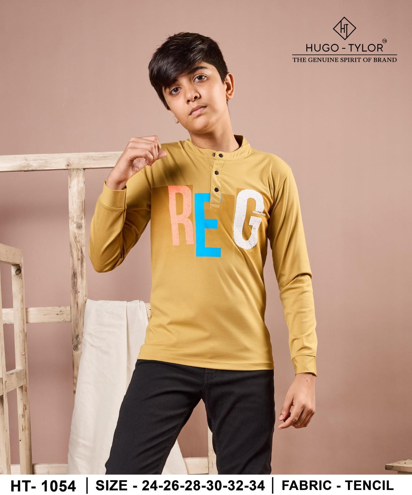 Ht 1054 Hugo Tylor Lycra Tencil Boys Tshirt Supplier Gujarat