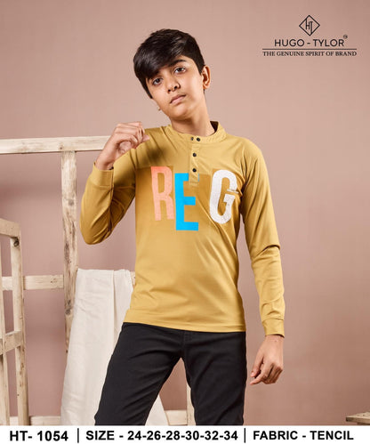 Ht 1054 Hugo Tylor Lycra Tencil Boys Tshirt Supplier Gujarat