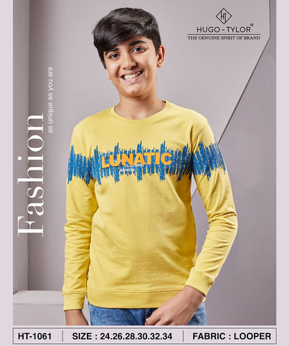 Ht 1061 Hugo Tylor Cotton Looper Boys Tshirt Supplier Ahmedabad