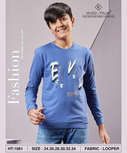 Ht 1061 Hugo Tylor Cotton Looper Boys Tshirt Supplier Ahmedabad