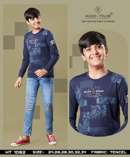 Ht 1062 Hugo Tylor Lycra Tencil Boys Tshirt Exporter India