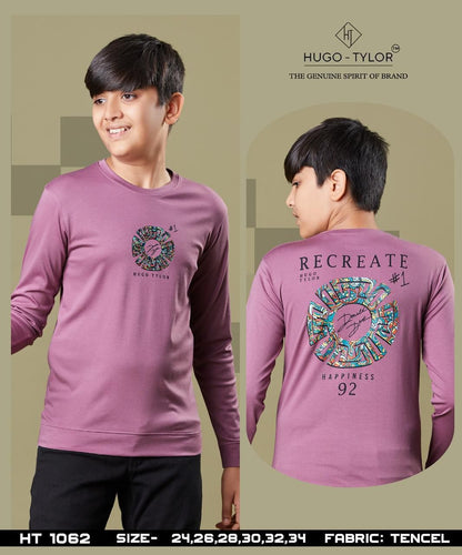 Ht 1062 Hugo Tylor Lycra Tencil Boys Tshirt Exporter India