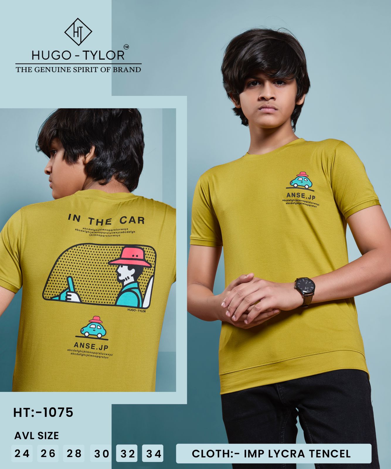 Ht 1075 Hugo Tylor Imported Boys Tshirt Exporter Ahmedabad