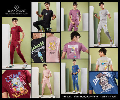 Ht 1081 Hugo Tylor Tencil Lycra Boys Pant Set Wholesaler
