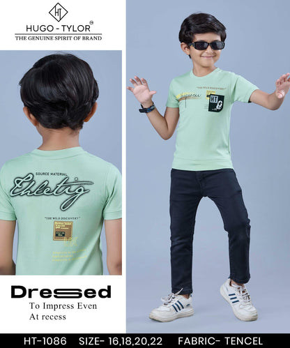 Ht 1086 Hugo Tylor Imported Boys Tshirt Supplier Ahmedabad