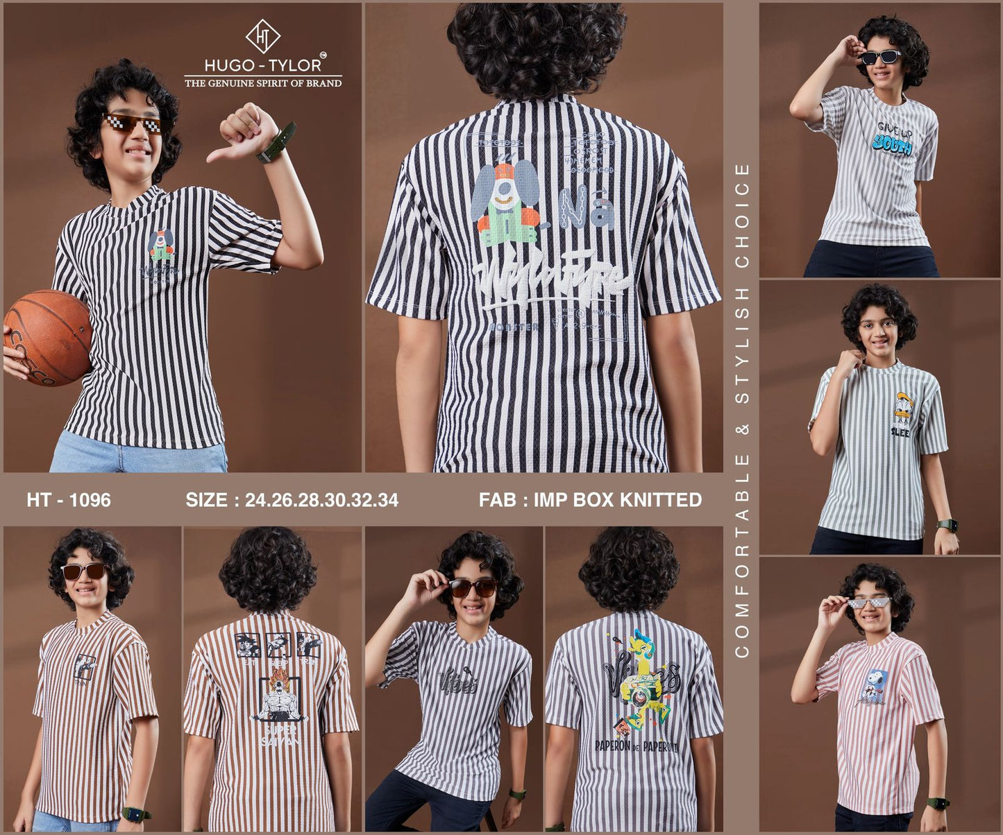 Ht 1096 Hugo Tylor Imported Boys Tshirt Exporter India