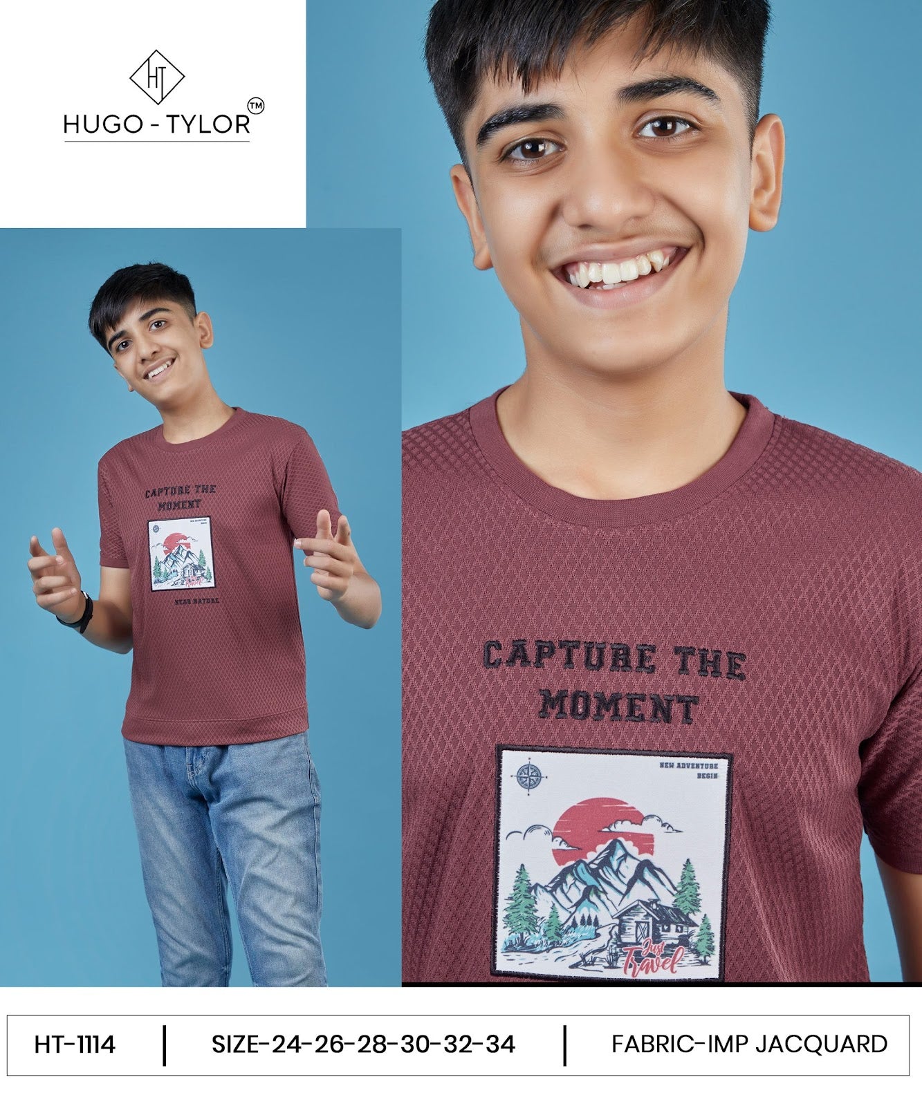 Ht 1114 Hugo Tylor Imported Boys Tshirt Supplier Ahmedabad