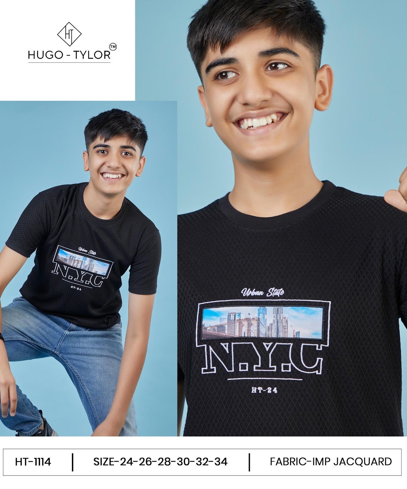 Ht 1114 Hugo Tylor Imported Boys Tshirt Supplier Ahmedabad