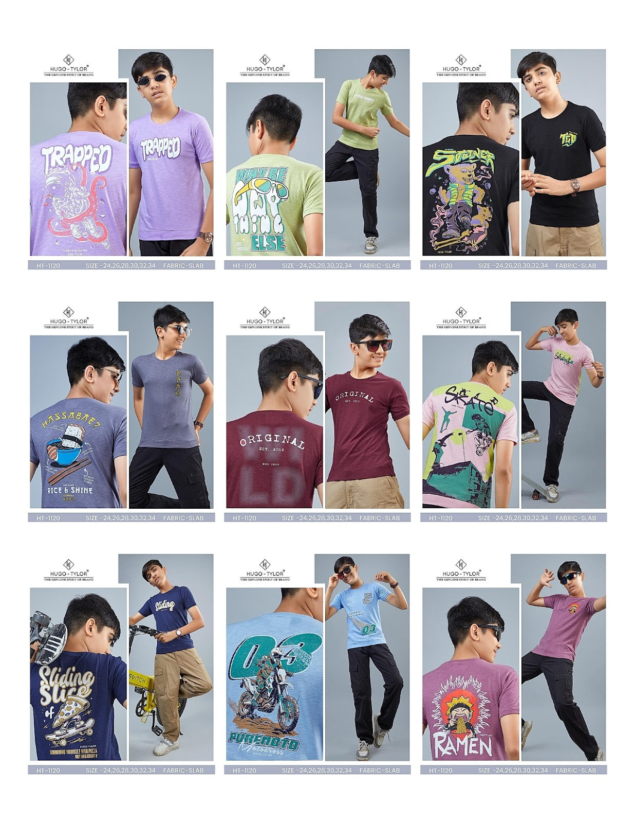 Ht 1120 Hugo Tylor Biowash Boys Tshirt Supplier India