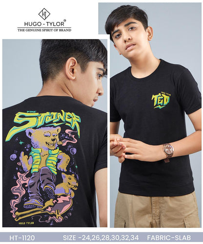 Ht 1120 Hugo Tylor Biowash Boys Tshirt Supplier India