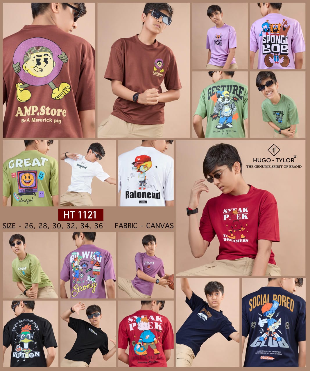 Ht 1121 Hugo Tylor Imported Boys Tshirt Supplier Gujarat
