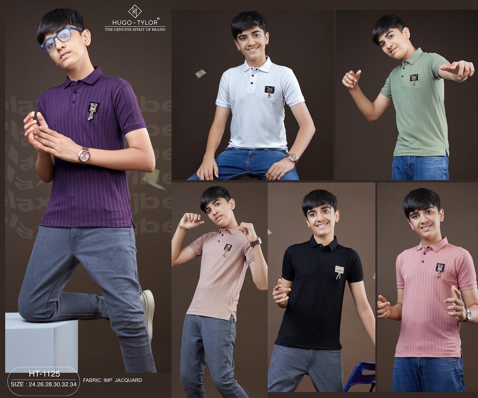 Ht 1125 Hugo Tylor Imported Boys Tshirt Supplier