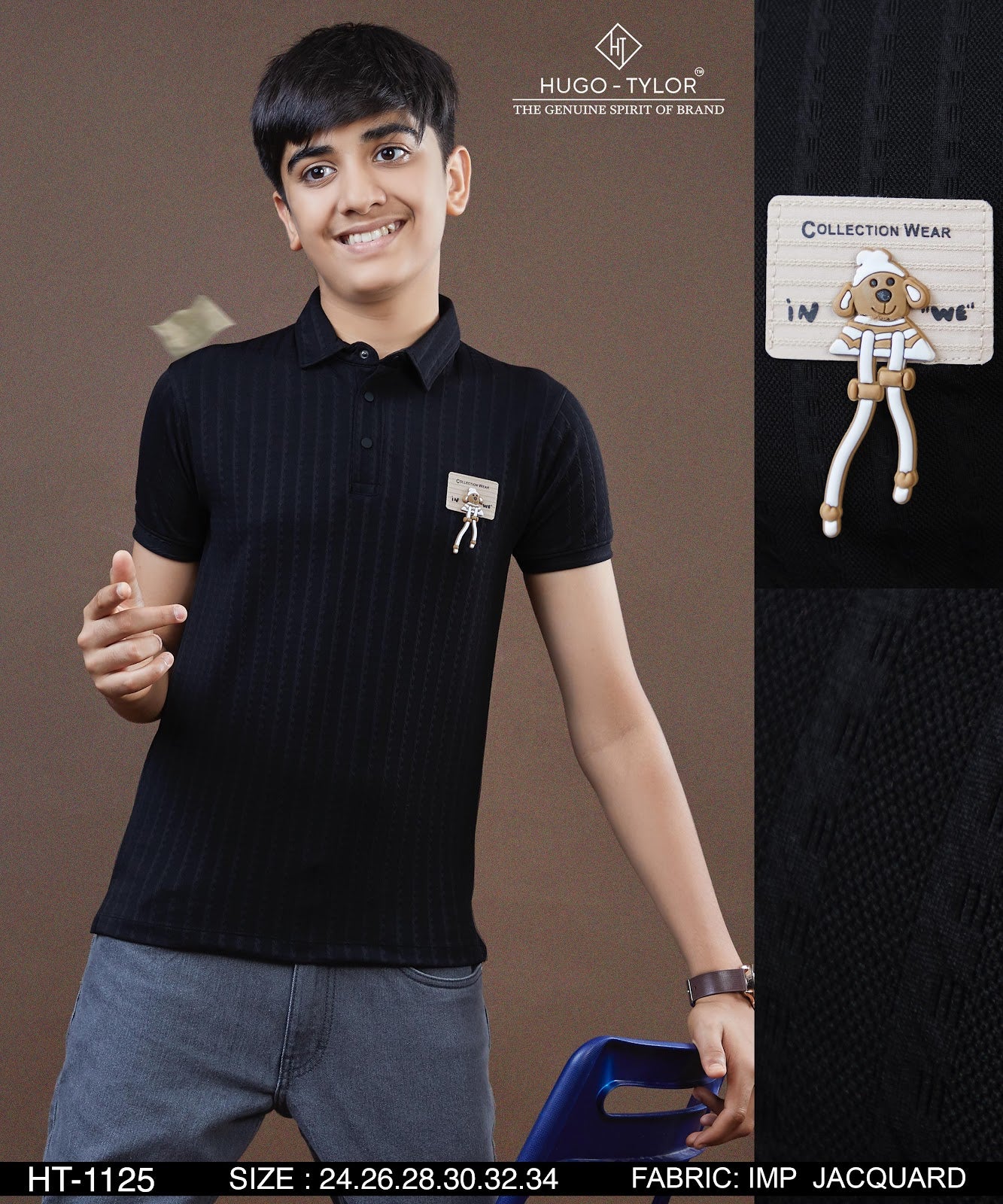 Ht 1125 Hugo Tylor Imported Boys Tshirt Supplier