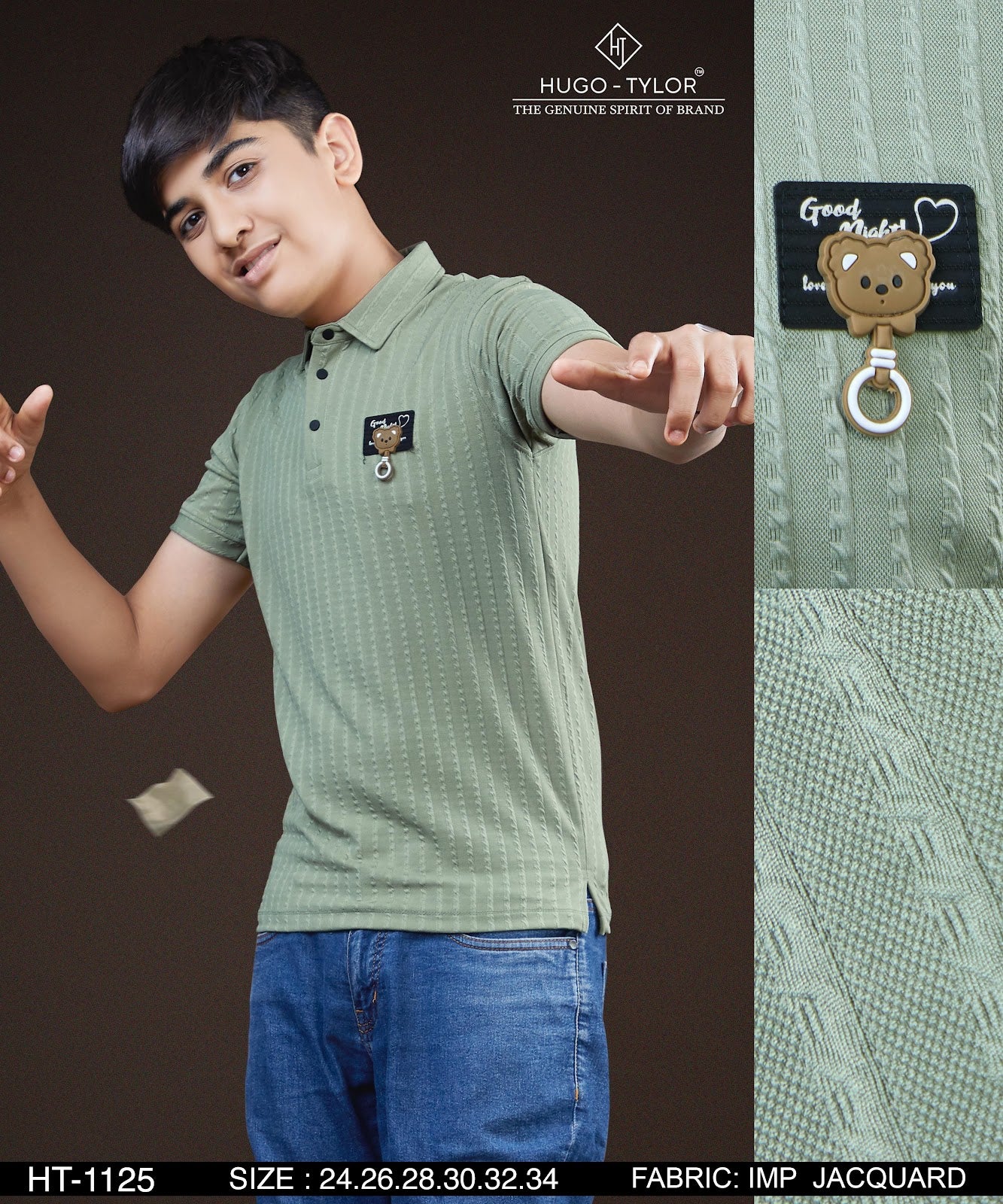 Ht 1125 Hugo Tylor Imported Boys Tshirt Supplier