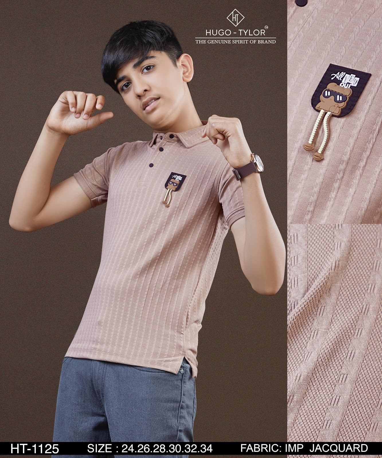 Ht 1125 Hugo Tylor Imported Boys Tshirt Supplier