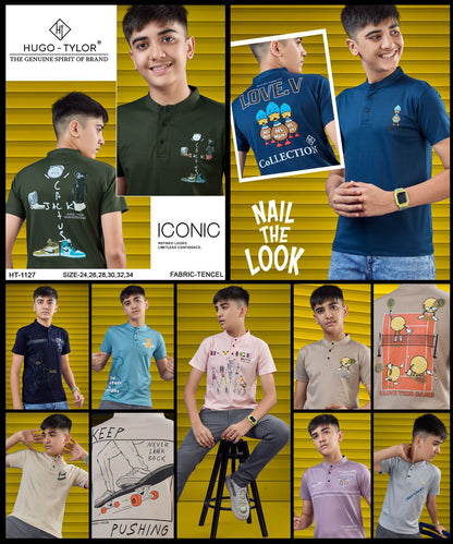 Ht 1127 Hugo Tylor Lycra Tencil Boys Tshirt Wholesaler Gujarat