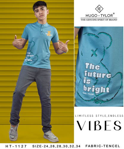 Ht 1127 Hugo Tylor Lycra Tencil Boys Tshirt Wholesaler Gujarat