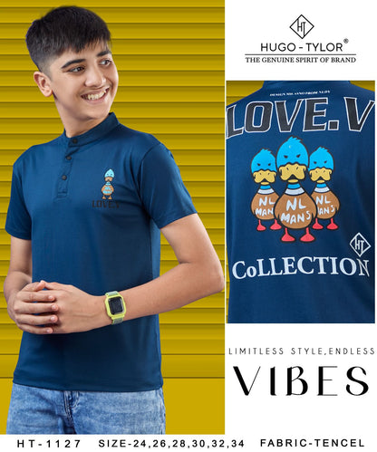 Ht 1127 Hugo Tylor Lycra Tencil Boys Tshirt Wholesaler Gujarat