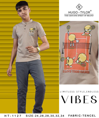 Ht 1127 Hugo Tylor Lycra Tencil Boys Tshirt Wholesaler Gujarat