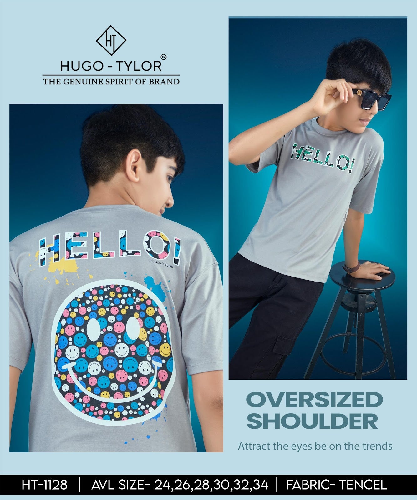 Ht 1128 Hugo Tylor Tencel Boys Tshirt Supplier Ahmedabad